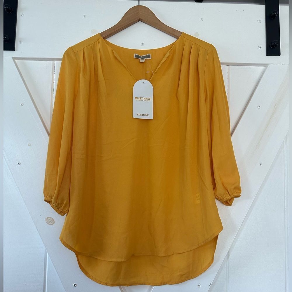 Pleoine Blouse Essential Collection mustard gold